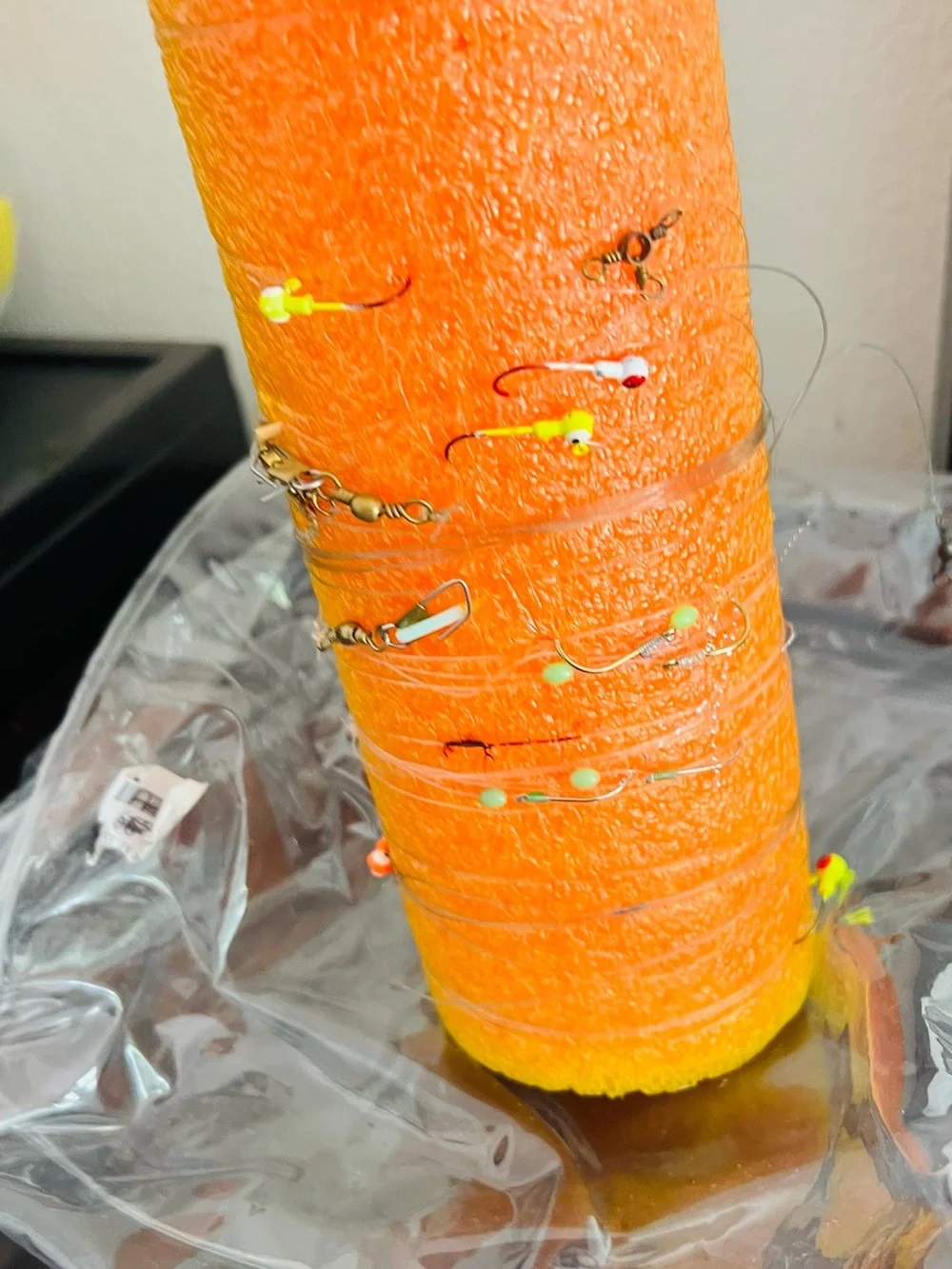 Orange Fish Hook Rig Foam Holder - Unbranded